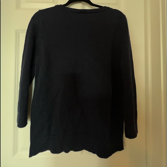 Simple rich navy and white whale sweater from the loft,never worn - Picture 2 of 2
